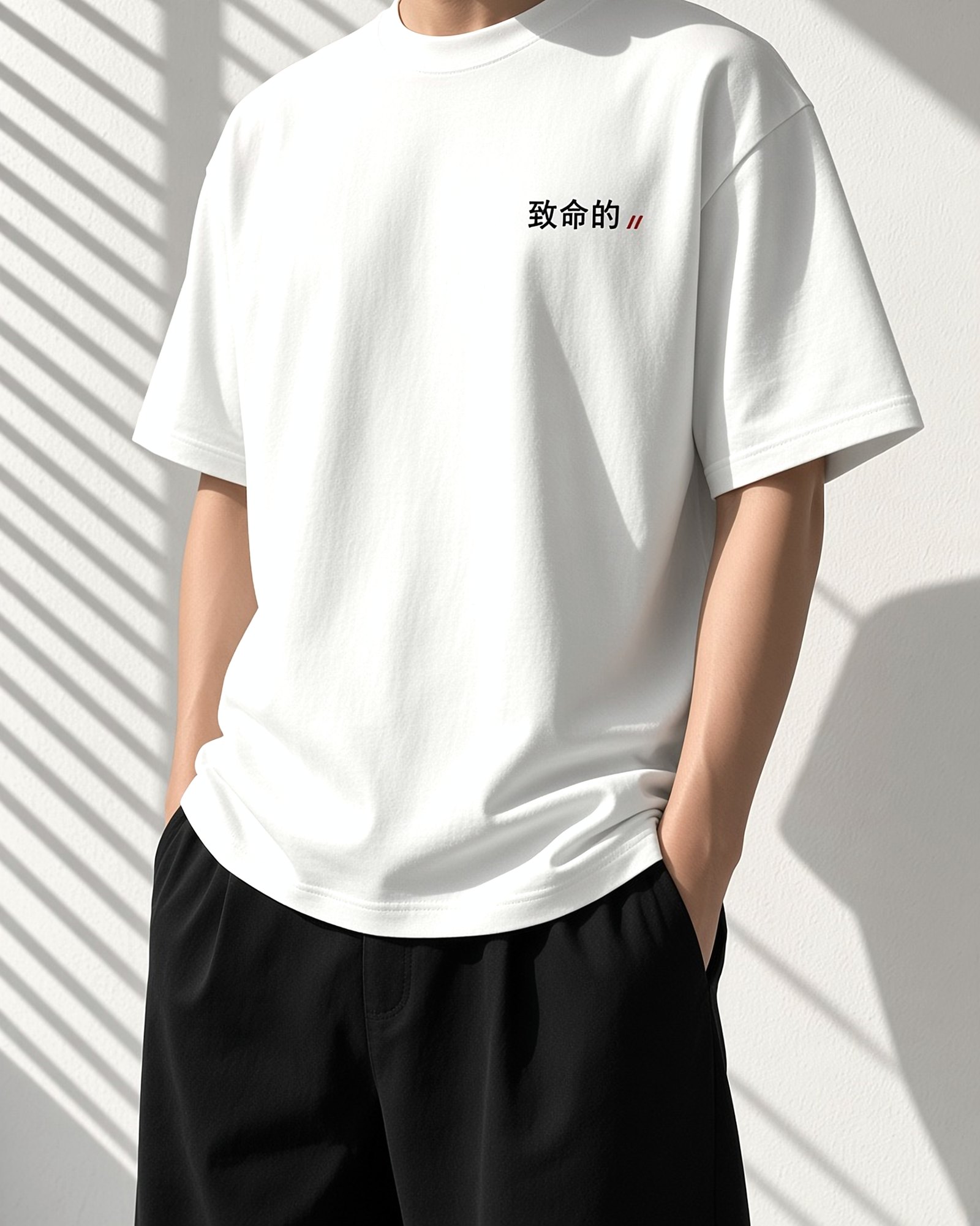 CTRL//Z CHIMEITEKI Tee, tee, Cursor White, front view — product image, actual product may vary