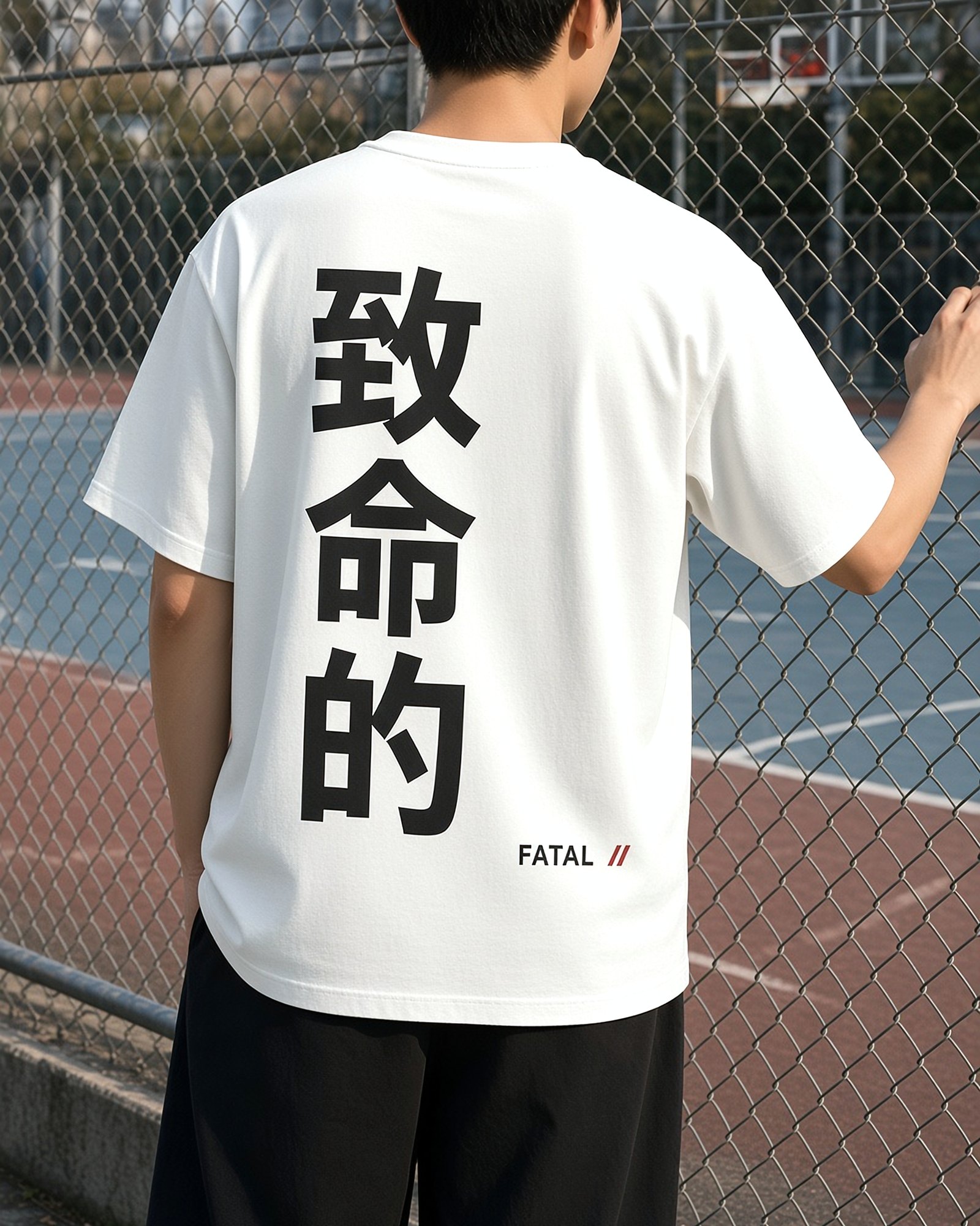 CTRL//Z CHIMEITEKI Tee, tee, Cursor White, back view — product image, actual product may vary