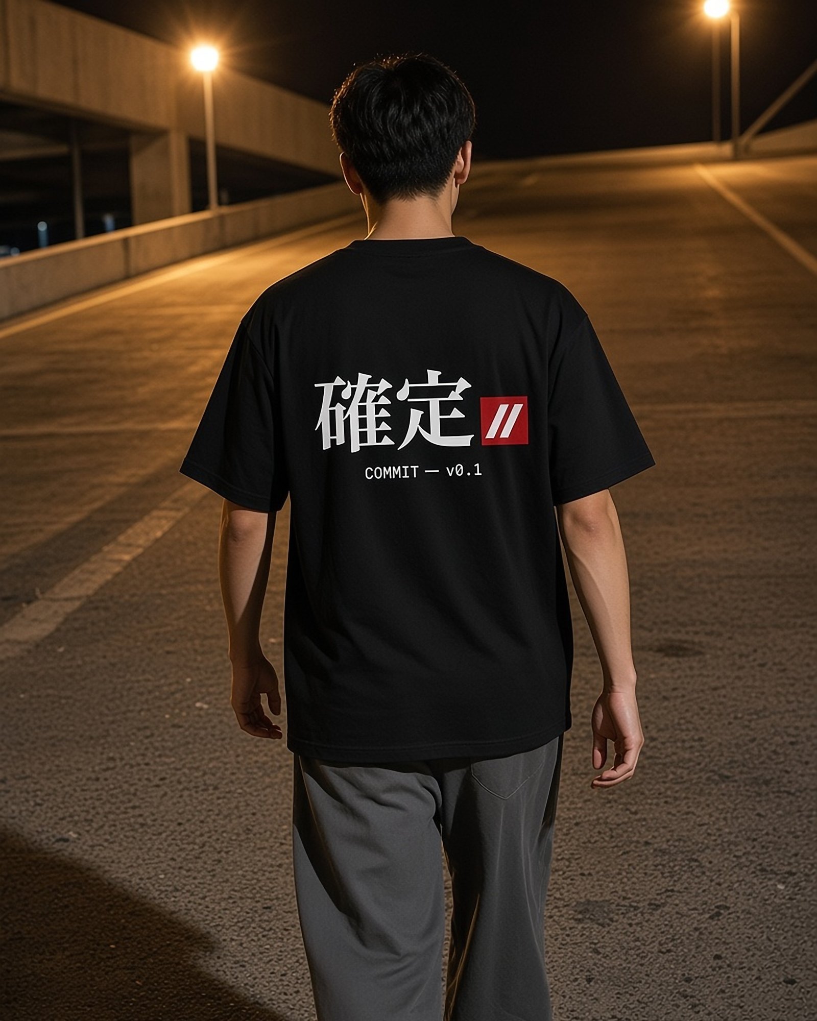 CTRL//Z KAKUTEI Tee, tee, Terminal Black, back view — product image, actual product may vary