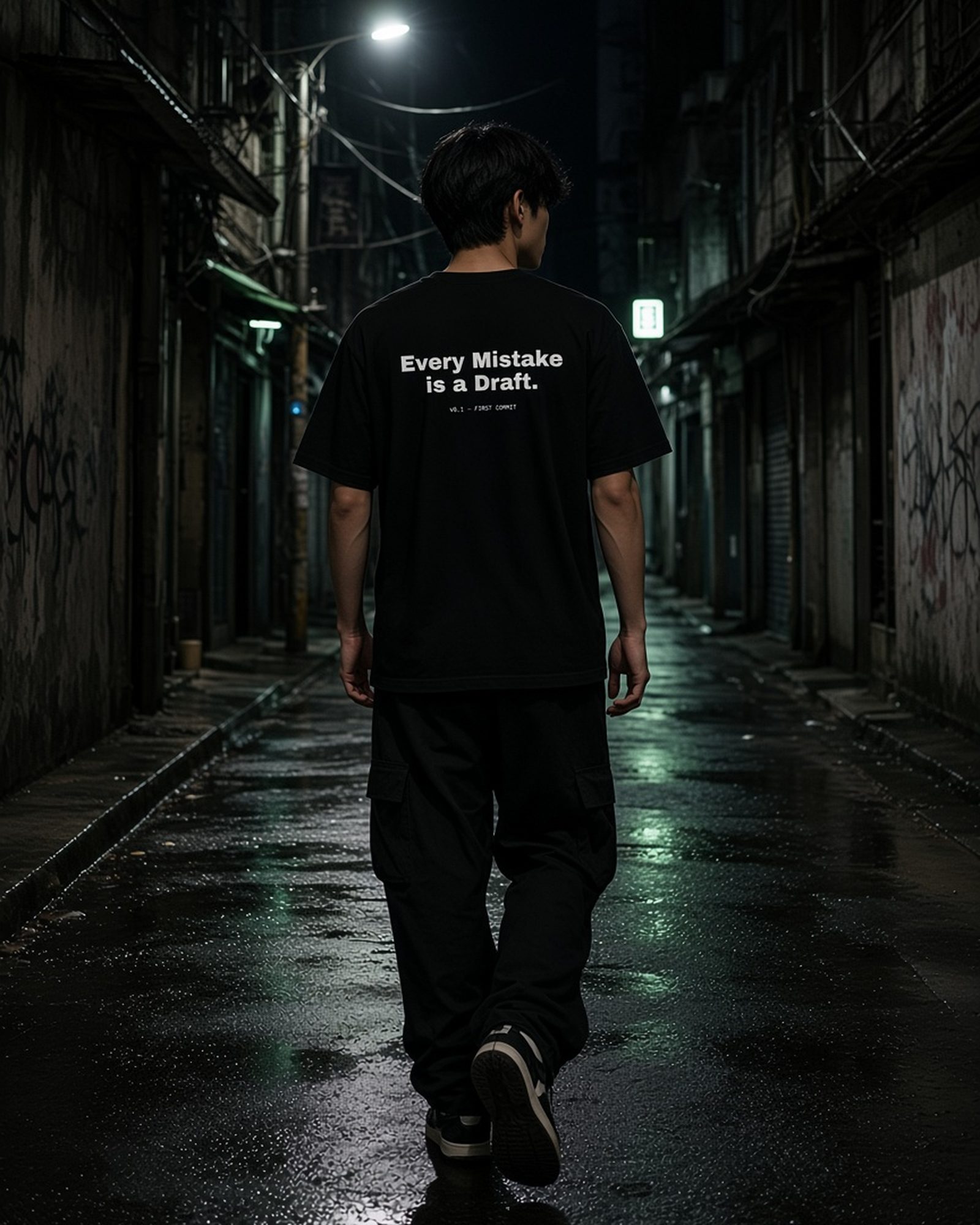 CTRL//Z REDO Tee, tee, Terminal Black, campaign back view — product image, actual product may vary