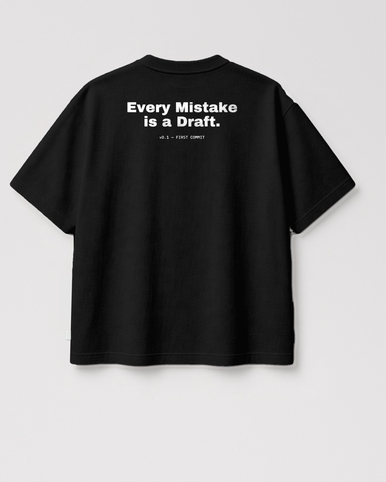 CTRL//Z REDO Tee, tee, Terminal Black, back view — product image, actual product may vary