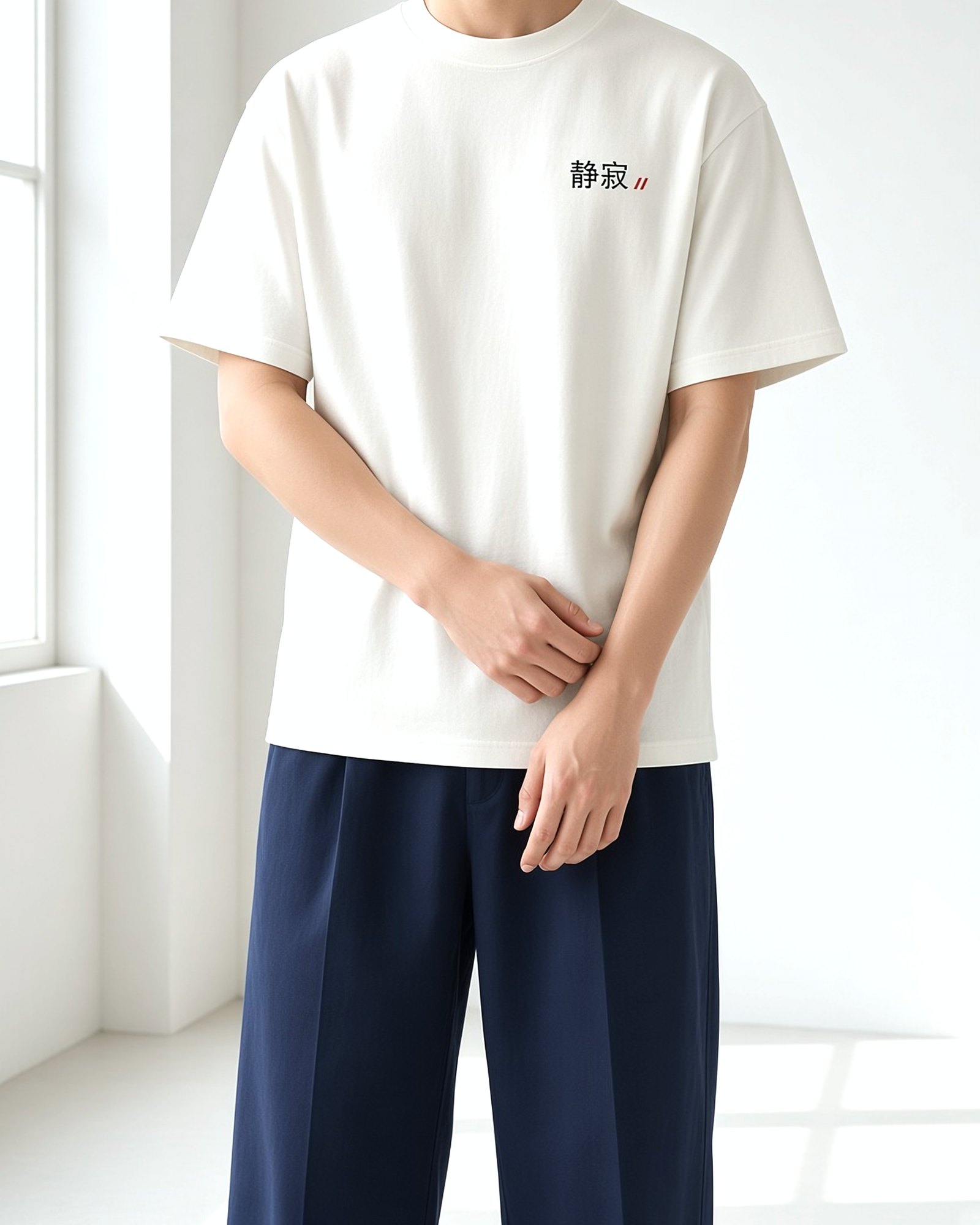 CTRL//Z SEIJAKU Tee, tee, Cursor White, front view — product image, actual product may vary