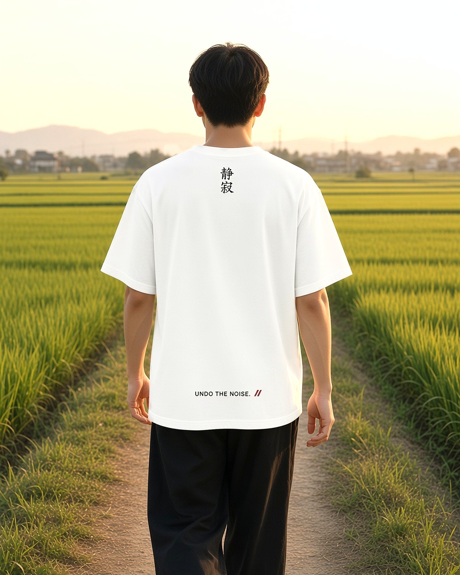 CTRL//Z SEIJAKU Tee, tee, Cursor White, back view — product image, actual product may vary