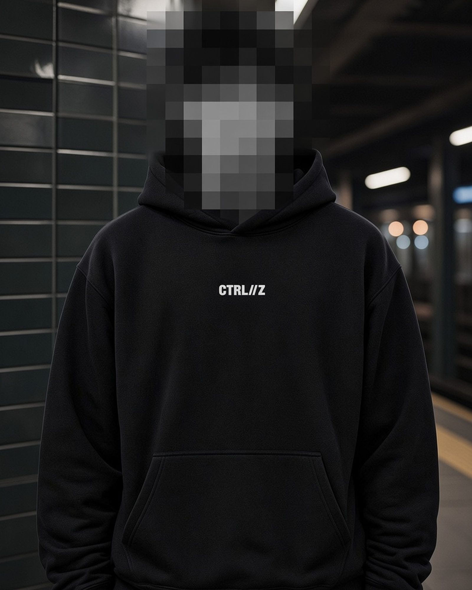 CTRL//Z UNDO Hoodie, hoodie, Terminal Black, campaign view — product image, actual product may vary