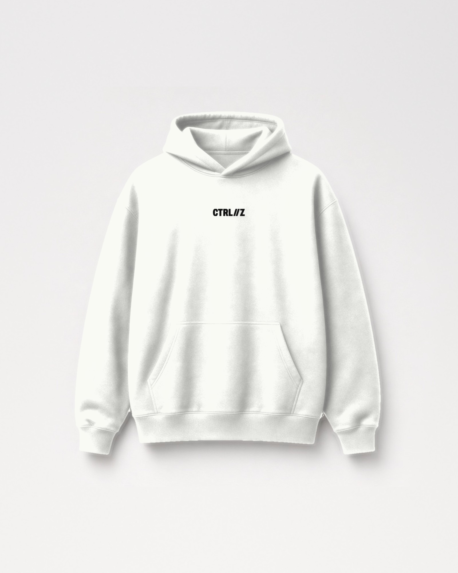 CTRL//Z UNDO Hoodie, hoodie, Cursor White, front view — product image, actual product may vary